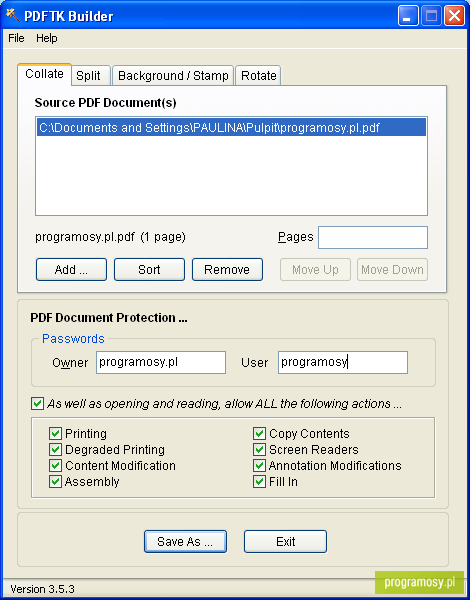 PDFTK Builder Portable